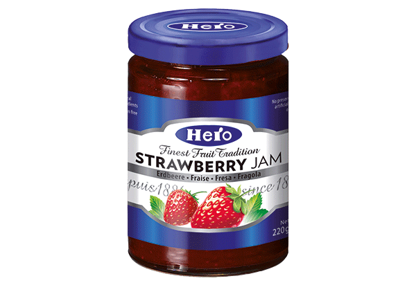 Hero strawberry jam 220g 